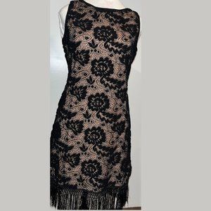 Chelsea Violet Women's Dress NWT Black Lace Crochet Floral Style (Size S)
